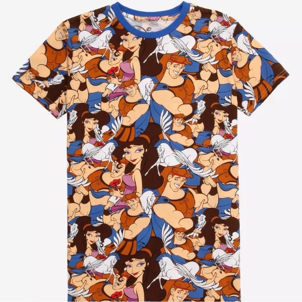 Cakeworthy Disney Hercules all over print unisex tshirt